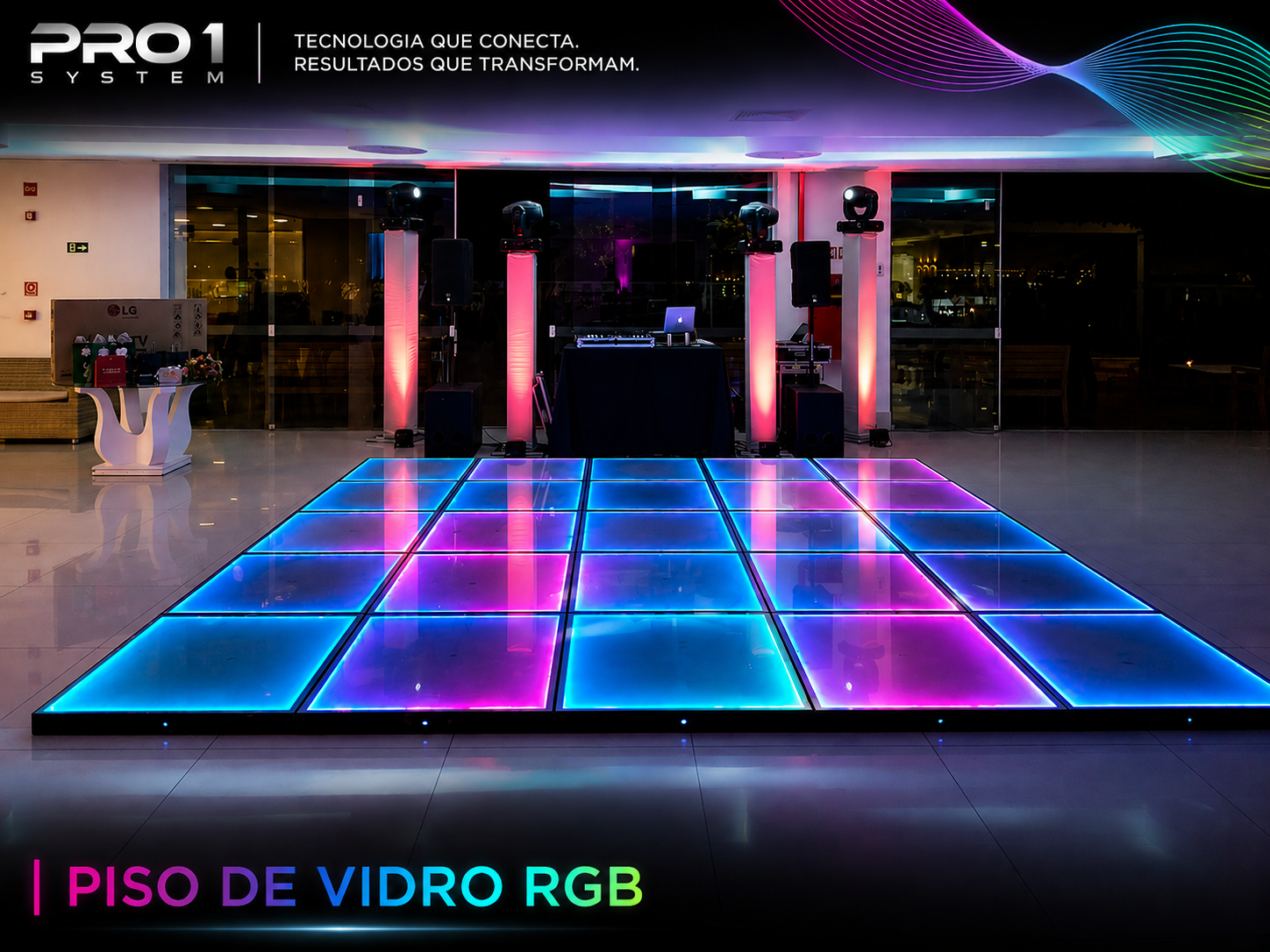 Piso de Vidro RGB